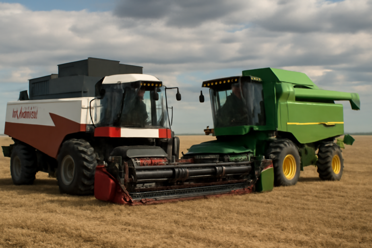 Сравнение Ростсельмаш Acros 530 и John Deere W650